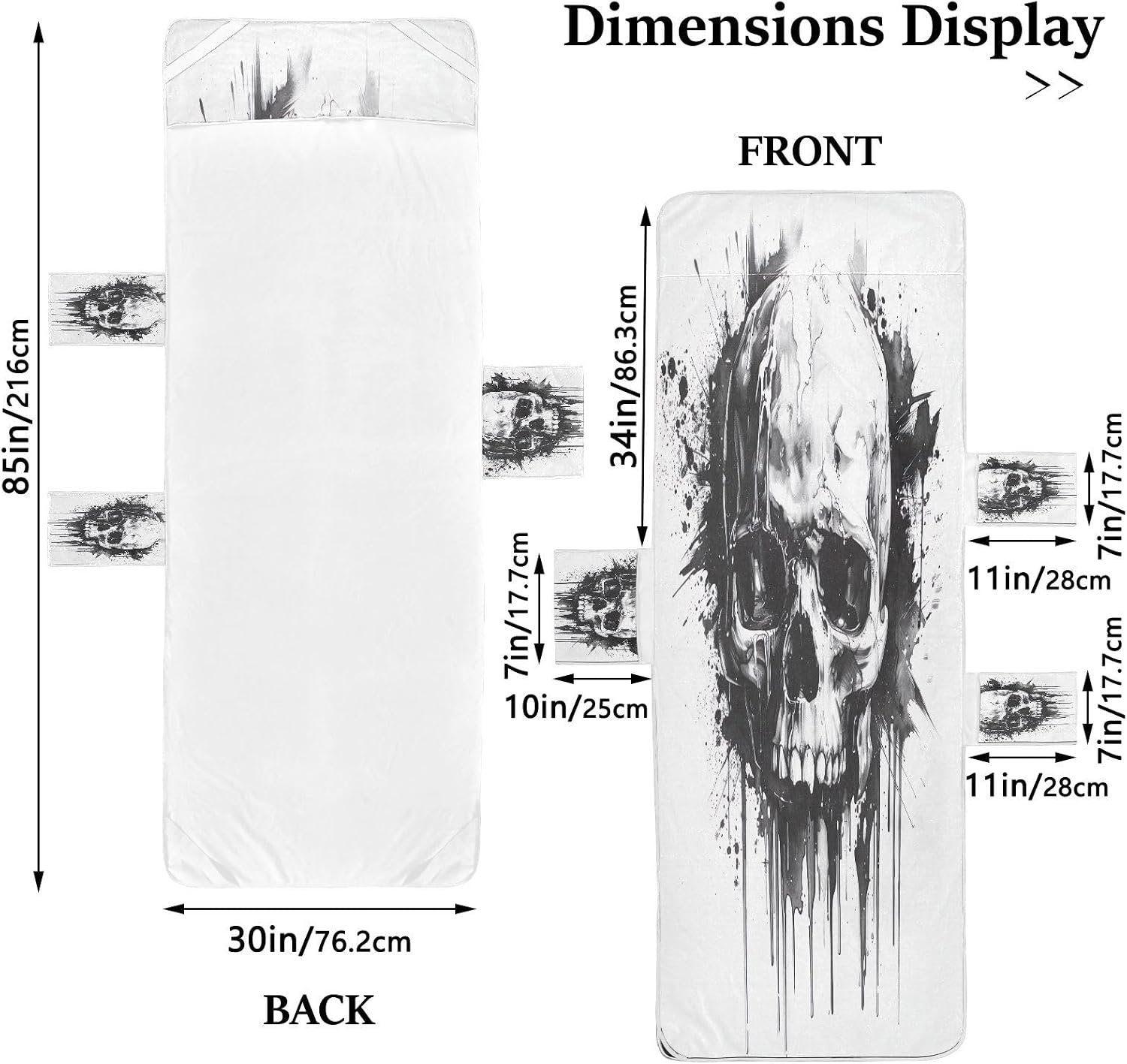 FRMG Skull Patio Chaise Lounge Covers Beach Chair Cover Beach Chair Towel Lounge Chair Towel Cover A0900590a