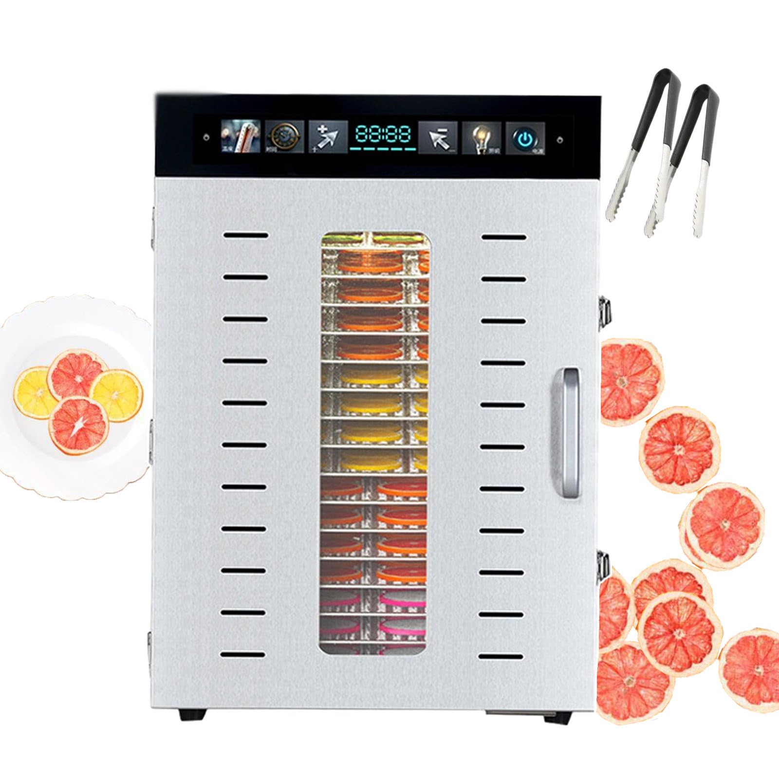 AYCDL Food Dehydrator 1350W/1375W, Electric Food Dryer Machine, Commercial Jerky Dehydrator Machine,16-Layer