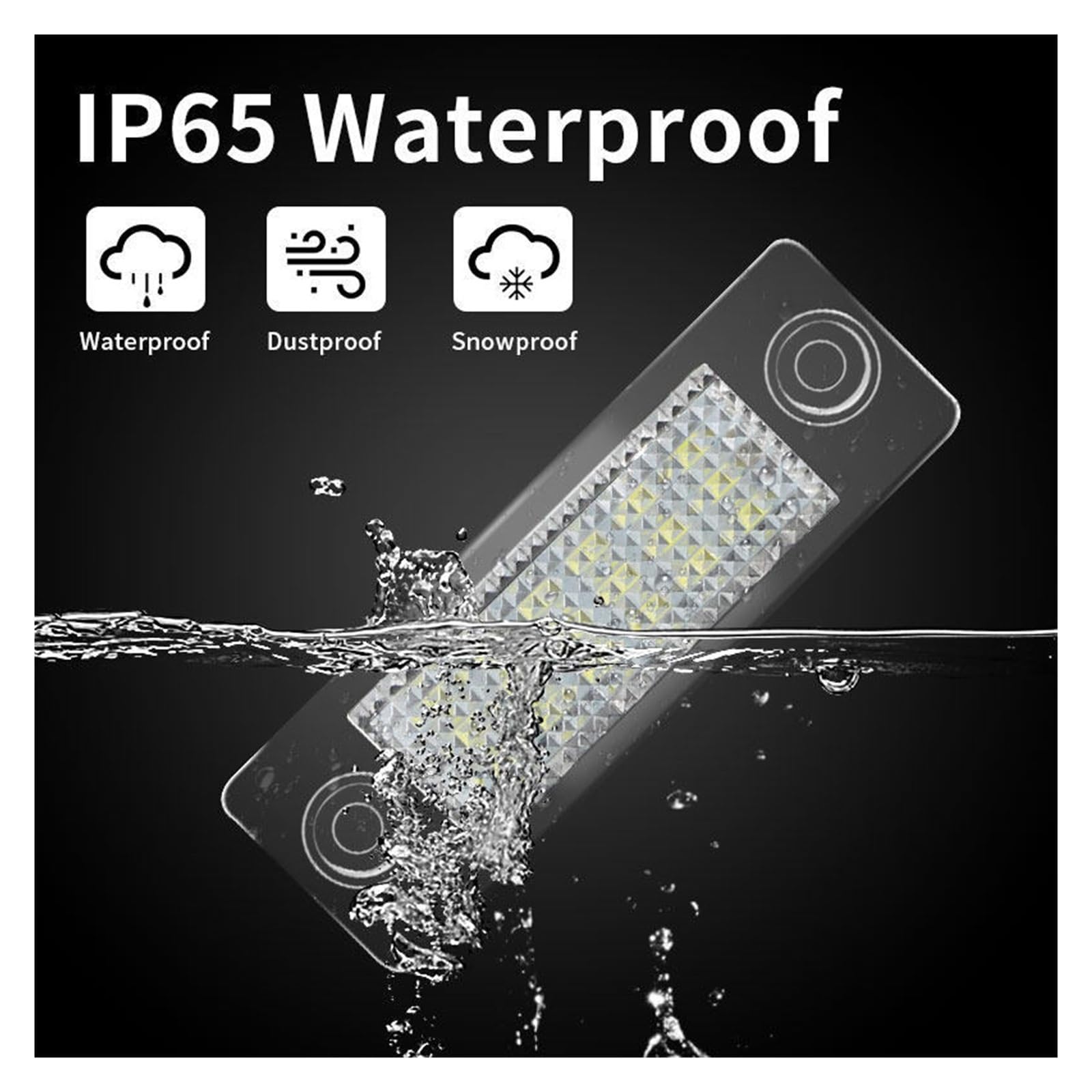 Luz LIGHT de placa de matrícula for coche, lámpara blanca Canbus superbrillante for Volkswagen Transporter T5 Caddy Touran Golf Passat, 2 uds.