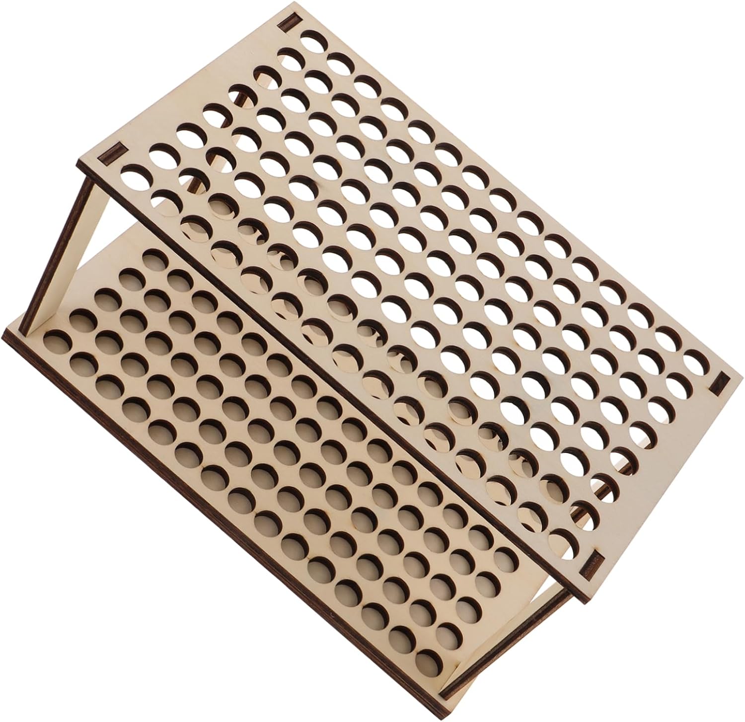 DOITOOL Wooden Brush Holder Tabletop Pencil Rack for Markers and Brushes