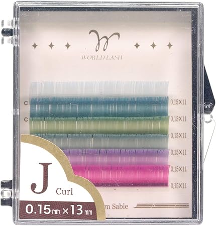 Amazon 全32種 World Lash プレミアムセーブル C Jカール パステル系カラーmix Jカール 太さ0 15mm 約1500本 長さ13mm シートラッシュ アイラッシュ エクステンション アイラッシュ ミックス つけまつげ 人工まつげ エクステ まつげエクステ まつ毛エクステ