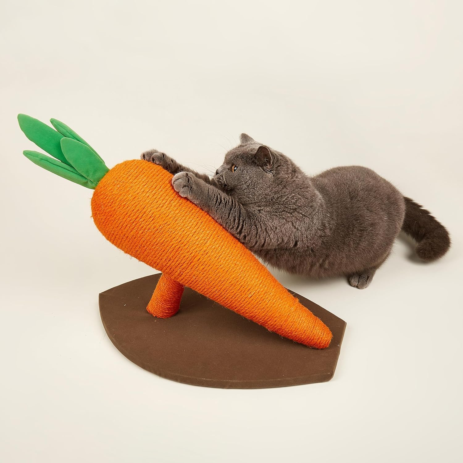 FOFOS Karottenkratzer für Katzen, verstellbares Katzenspielzeug, vertikal und horizontal verstellbar, Material aus natürlichem Sisalseil, einfach zu montieren, für alle Rassen (L)