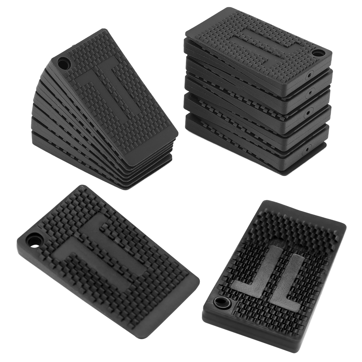 QWORK® 40 Pack Rubber Leveling Wedges, Anti-Slip Shims for Furniture, Fence and More