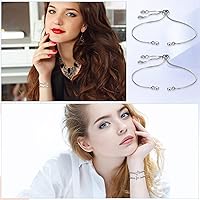 Vista 6 de Sureio 10 Piezas de Pulsera Deslizante Ajustable para Hacer Joyería, Cadenas de Pulsera para Joyería DIY, Cadenas Extensoras con Terminaciones