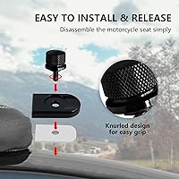 Vista 3 de Cromo plateado para perno de asiento Harley Perno/tornillo de acero inoxidable con cubierta de perilla de montaje Compatible con Harley-Davidson