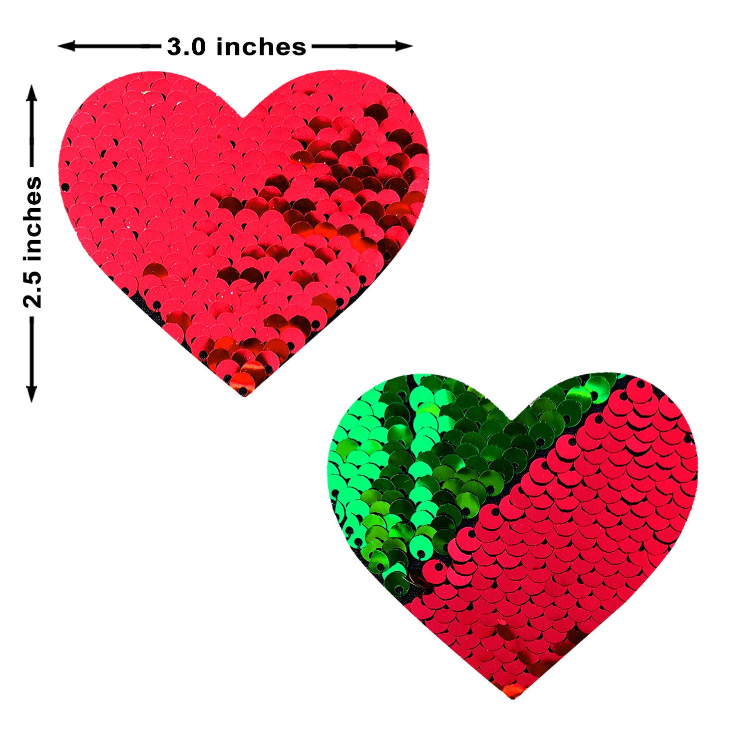 Neva Nude Iridescent Crystal Beamz Nipztix Pasties Nipple Covers for Festivals, Raves, Lingerie and More, Made in USA: Sequin Red to Green X