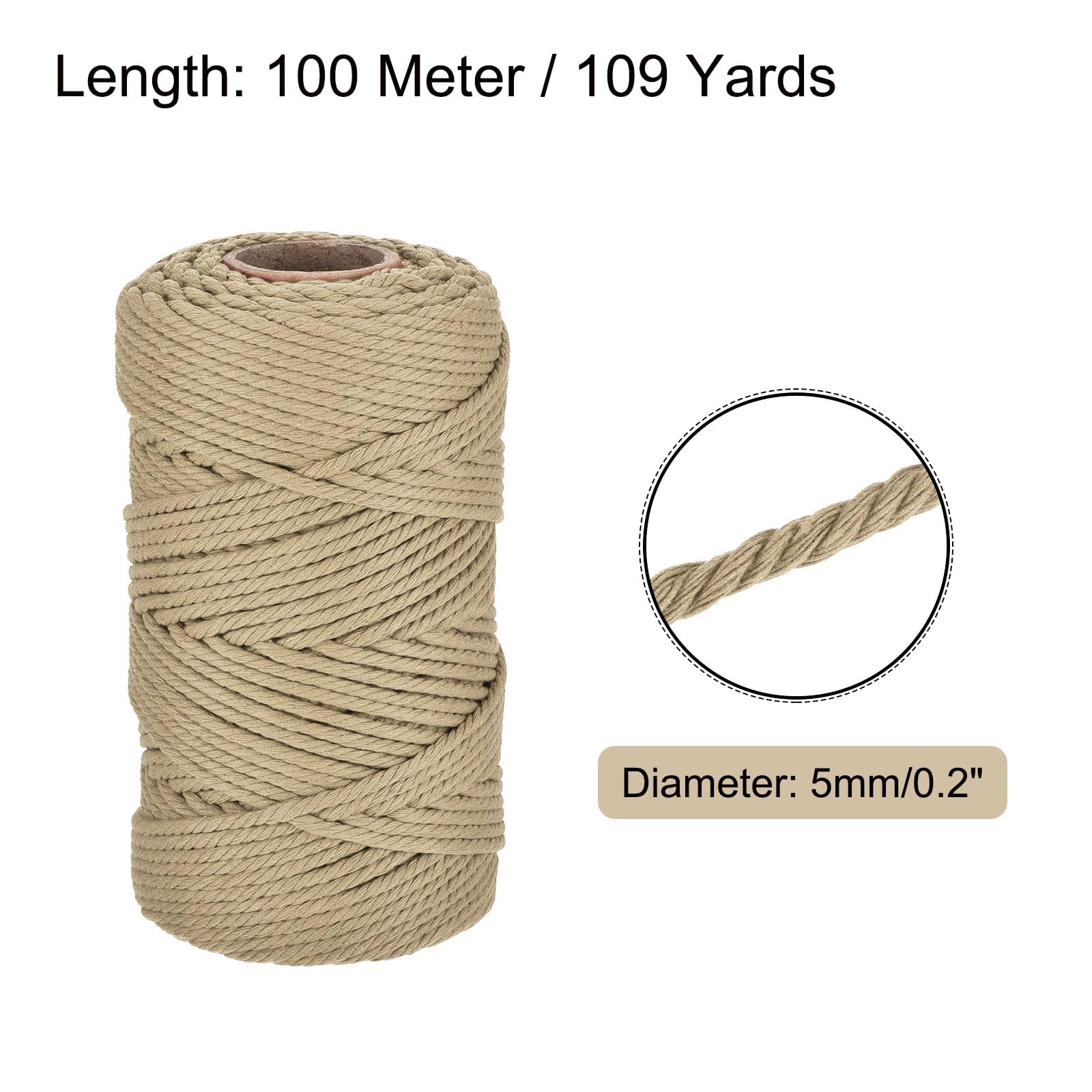 Rebower 0.2 Inch 328 Feet Macrame Cord - Image 2