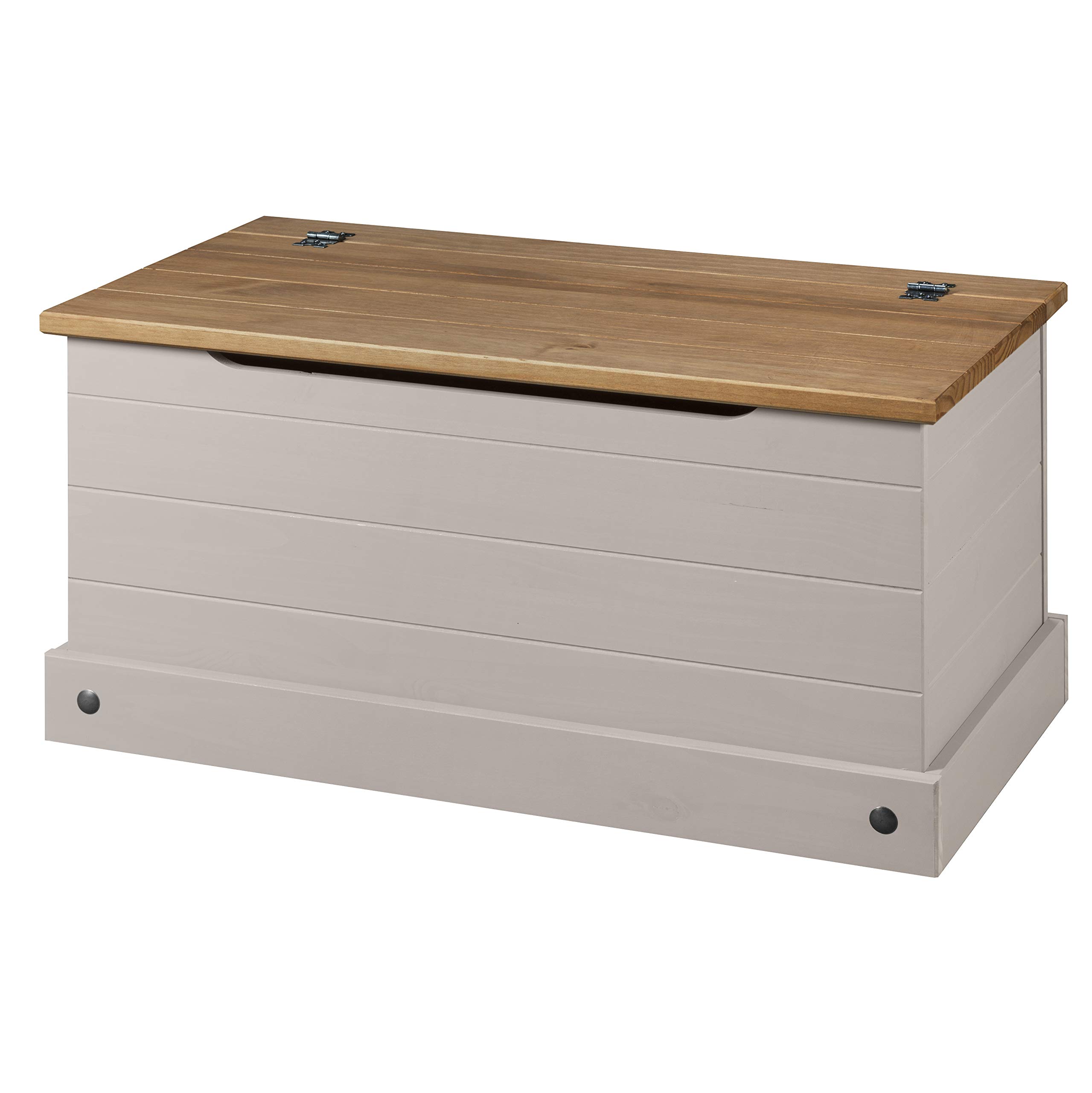 Buy Corona Grey Storage Chest Ottoman Solid Wood Mexican Toy Chest