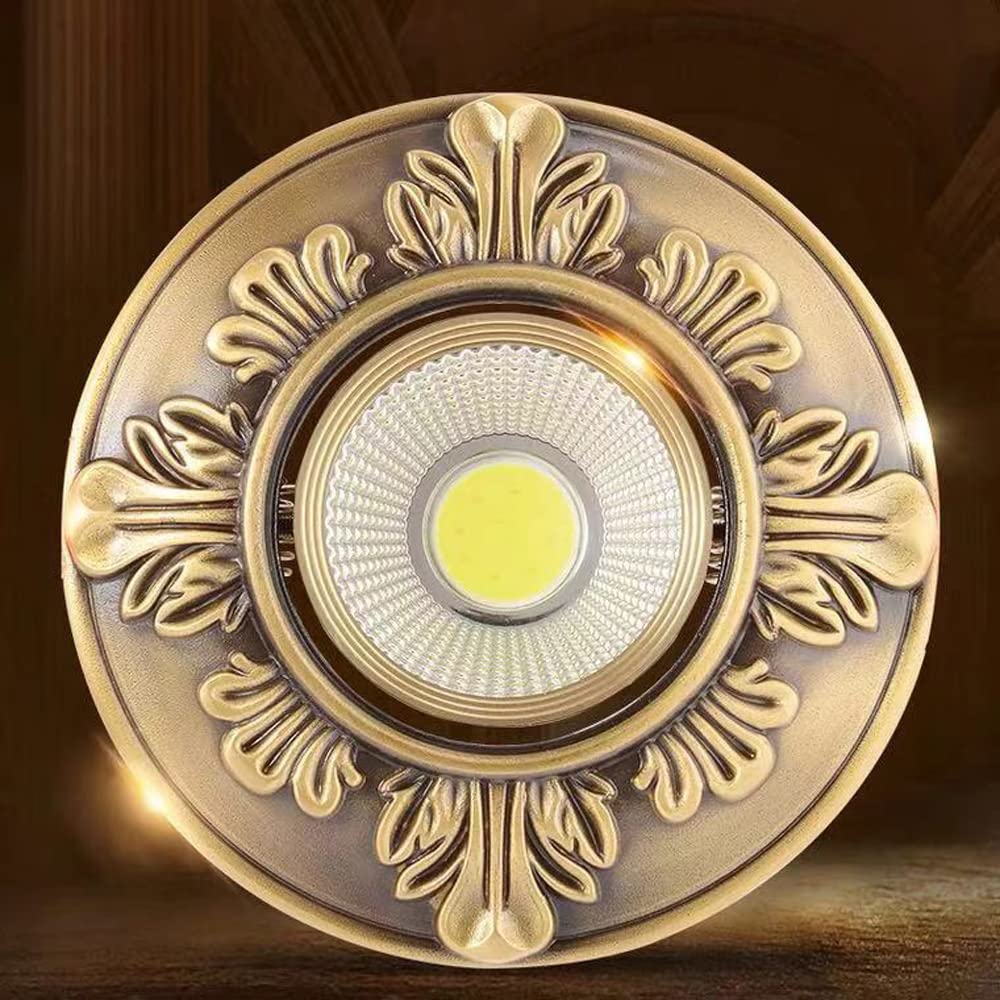 3W, 5W, 7W, 10W, Mosiężna Lampa Sufitowa Led Ściemnialna, 2,5/3,5 Cala, Zestaw Do Konwersji Na Okrągły Panel Sufitowy, Panel Antyodblaskowy, 3000K-6000K,5w