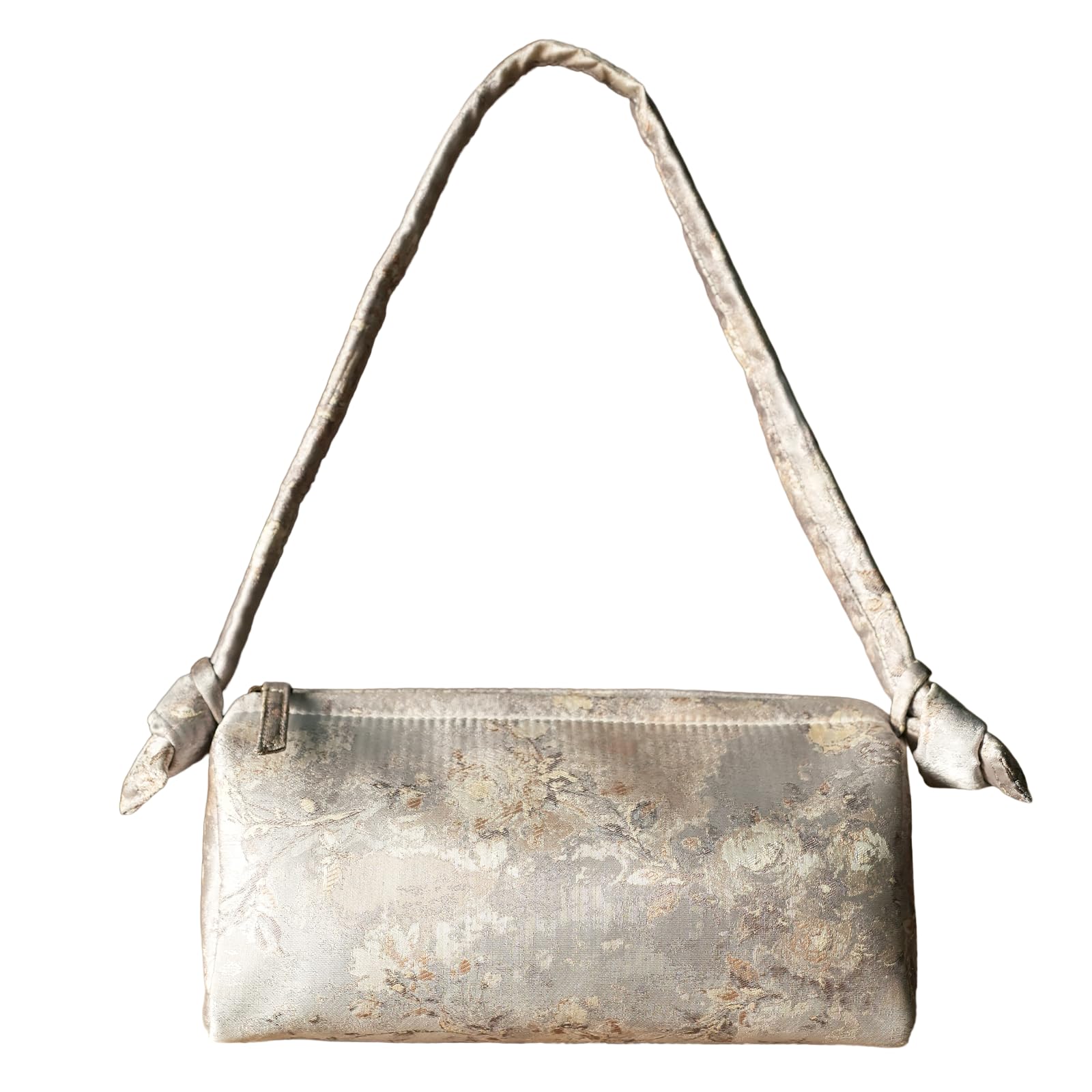 theater Antoinette Jacquard Shoulder Bag for Women | Floral Satin Jacquard Handbag with Knotted Strap | Vintage-Inspired Evening & Occasion Purse-picture-10