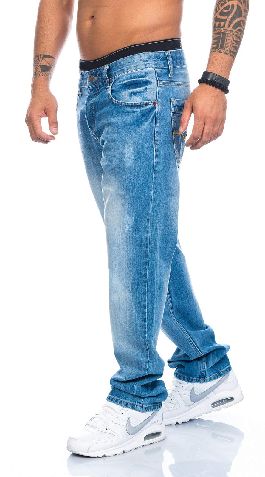 Rock Creek Jeans Herren Hose Relaxed Fit Denim M41 | Locker geschnittene Herrenjeans aus Denim im Relaxed Fit, bequeme Jeanshose für Alltag, Freizeit, Büro und Casual-Looks