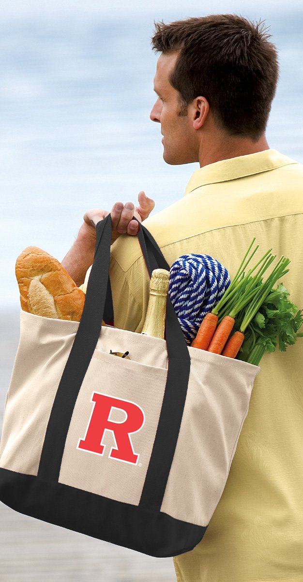 Broad Bay Rutgers Tote Bag - OFFICIAL Canvas Rutgers University Totes — product photo