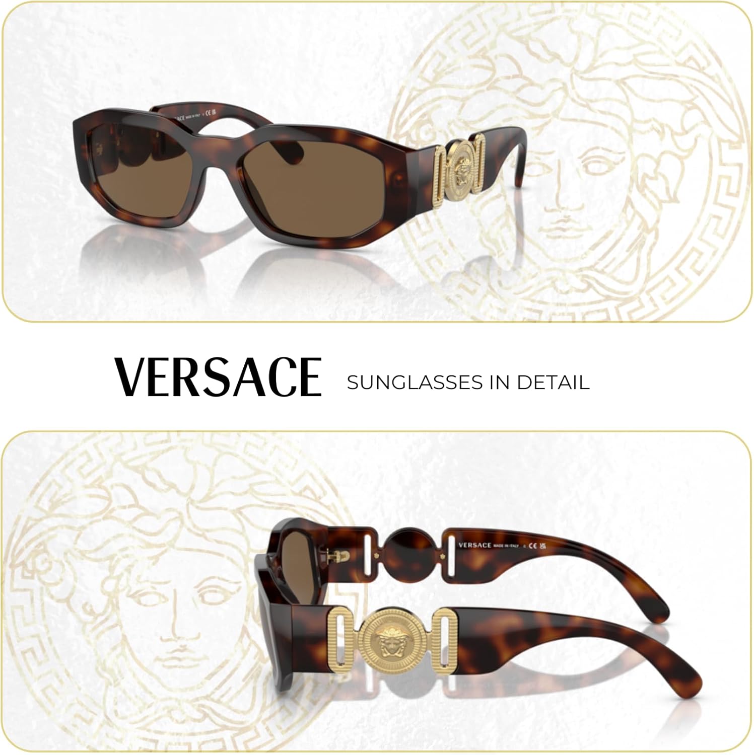Versace VE4361 Rectangular Sunglasses For Men For Women +BUNDLE with ACCESSORY EYEWEAR KIT - Image 5