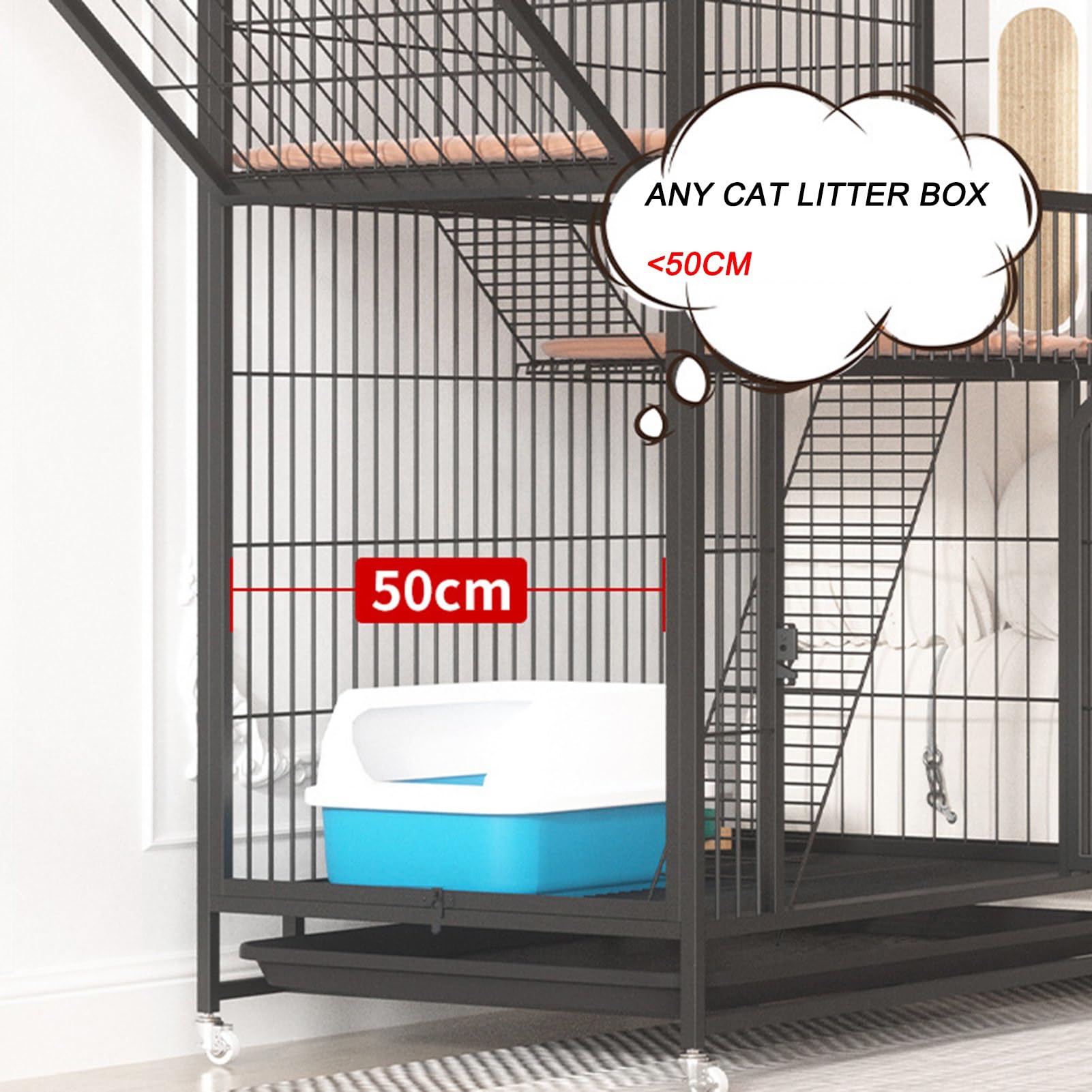 Cage pour Chat Catio, enclos extérieur spacieux et résistant, avec Plateforme de Saut et de Nombreuses fonctionnalités. Idéal pour Les Chats d'intérieur et d'extérieur, il favorise l'activit
