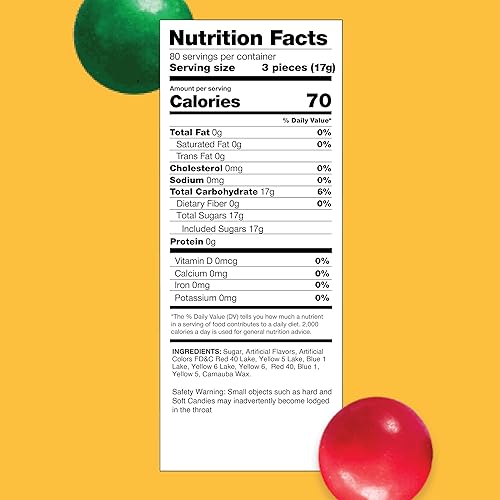 Miniatura 2 de Jaw Breakers - Caramelos duros – Paquete a granel de 3 libras (alrededor de 230 unidades) – Envueltos individualmente