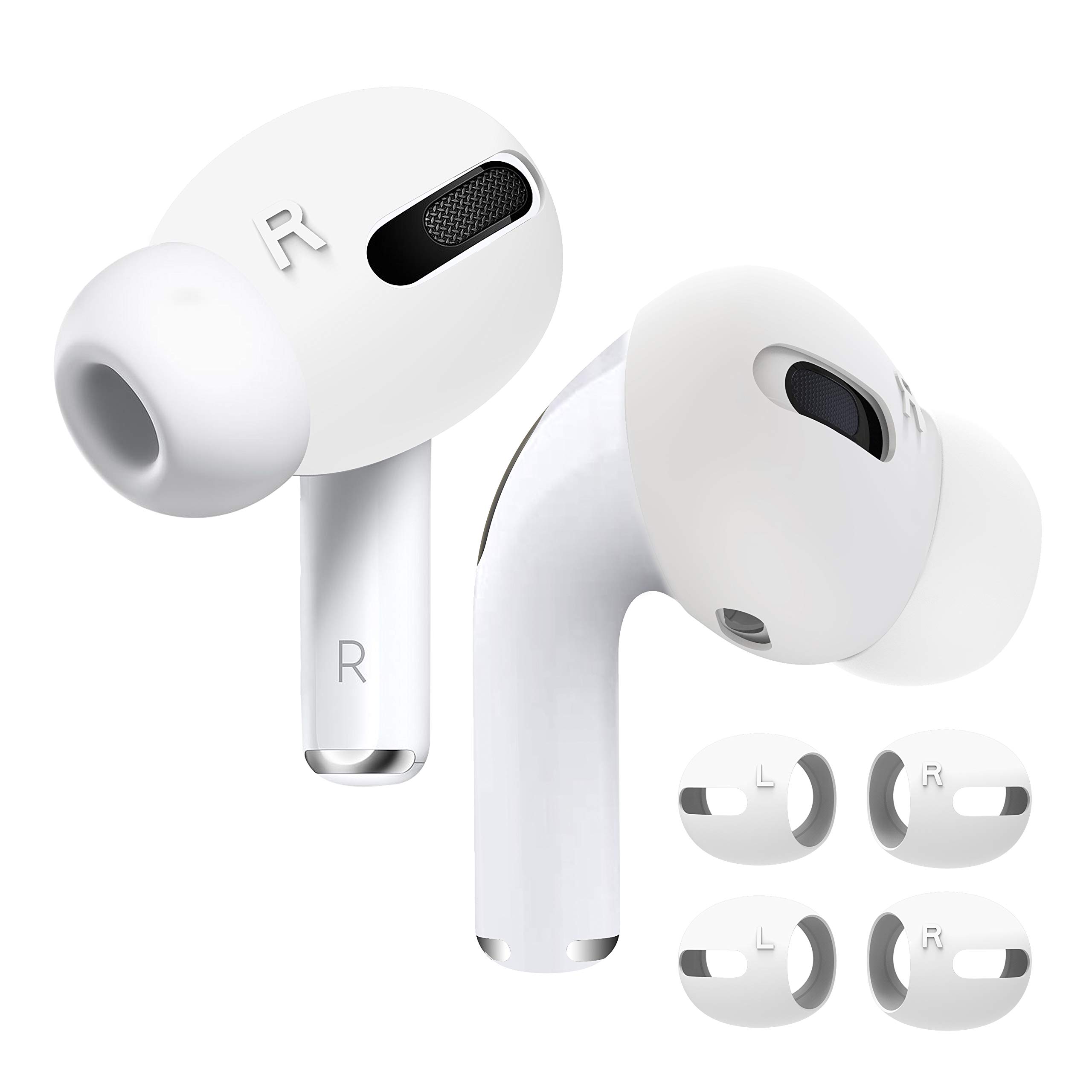DamonLight AirPods Pro Cover [Fit in The case] [Comfortable Listening]  Compatible with AirPods Pro Anti-Slip Silicone Soft Sport Covers  Accessories for Apple AirPods Pro 2 Pairs (White) : Amazon.com.au:  Electronics