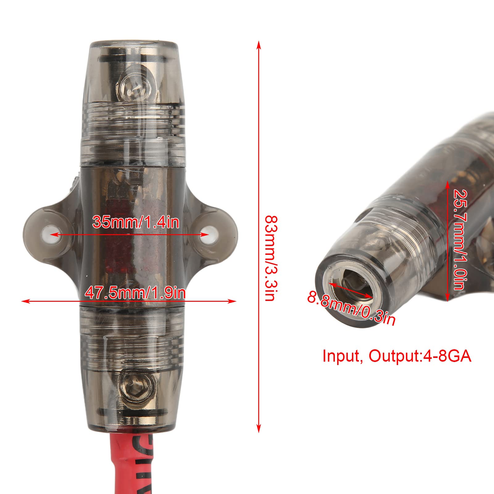 Kit Câble Ampli Voiture 4 Gauge 2800W - Pour Subwoofer Et Haut-Parleurs - Avec Fusible