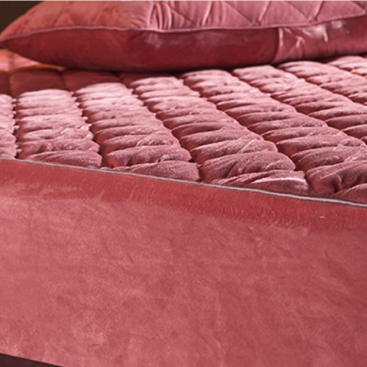 ◇ダブルマットレス保護マットを縫い、 クリスタルベルベットフィットシーツマットレスカバー、深さ30cmポケット、複数サイズ、マルチカ