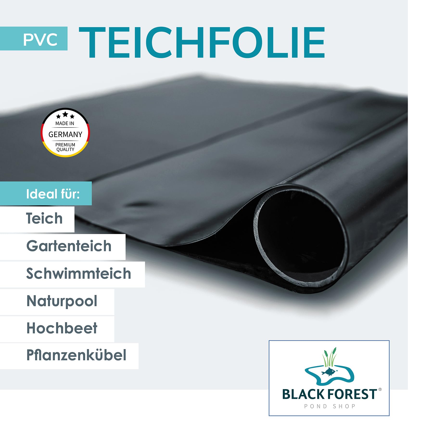 TEICHFOLIE 1mm 8 x 9 m Gartenteich Schwimmteich Made in Germany