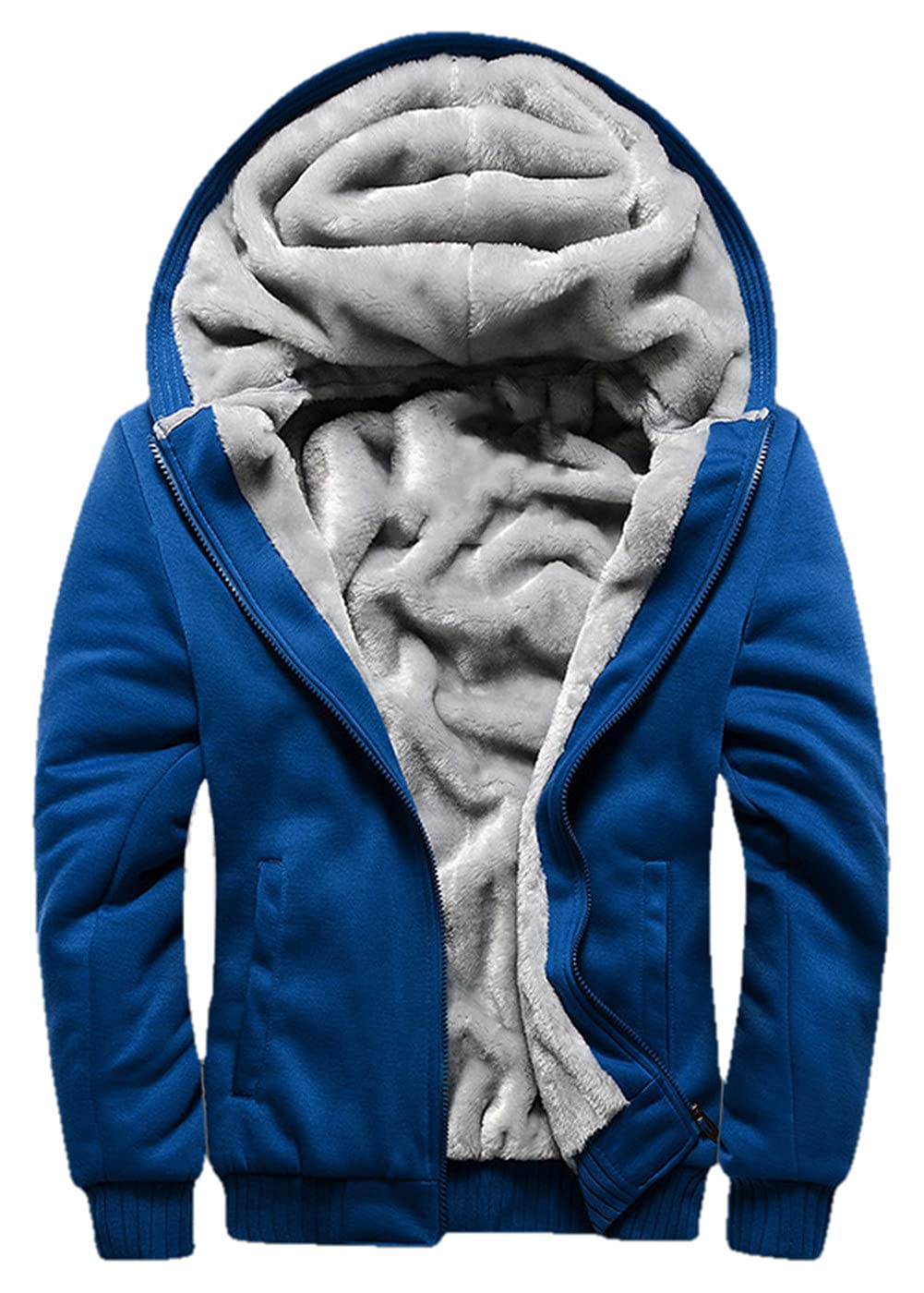 Womens Fashion Fleece Sherpa Lined Hooded Coat Winter Thicken Warm Jacket