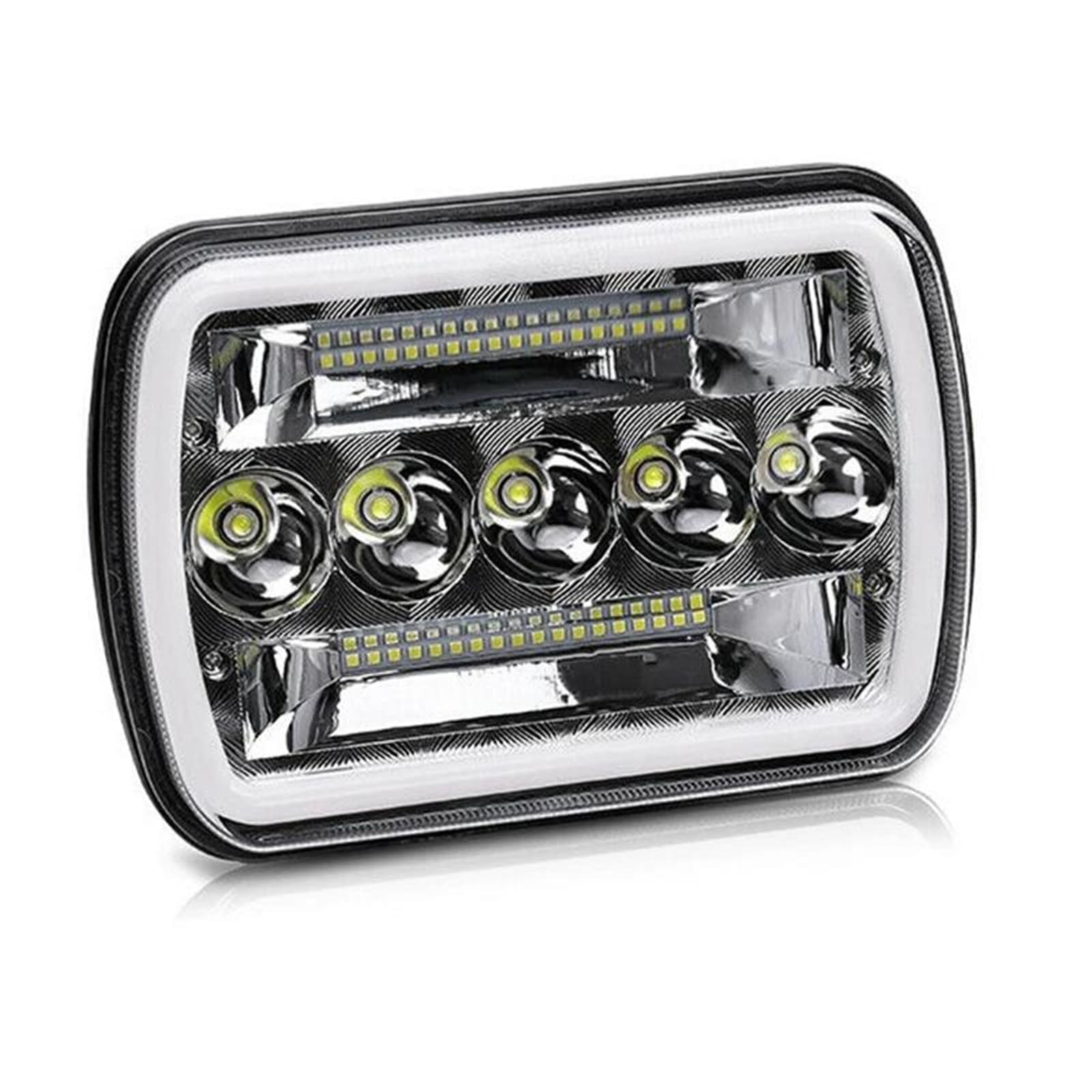 Phare LED pour Jeep Wrangler YJ Cherokee XJ optique 5X7 7X6 pouces faisceau DRL