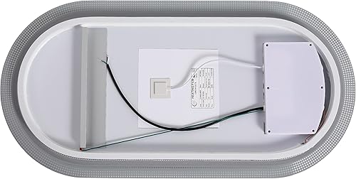 Miniatura 6 de Espejo retroiluminado con luces LED de 18 x 35 pulgadas, antiempañamiento, regulable, botón táctil, a prueba de agua, horizontalvertical, espejo