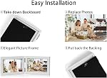 4x6 Double Horizontal Hinged Picture Frame Folding Photo Frame in White Pine Wood with Real Glass for Tabletop P-BAI-2H46