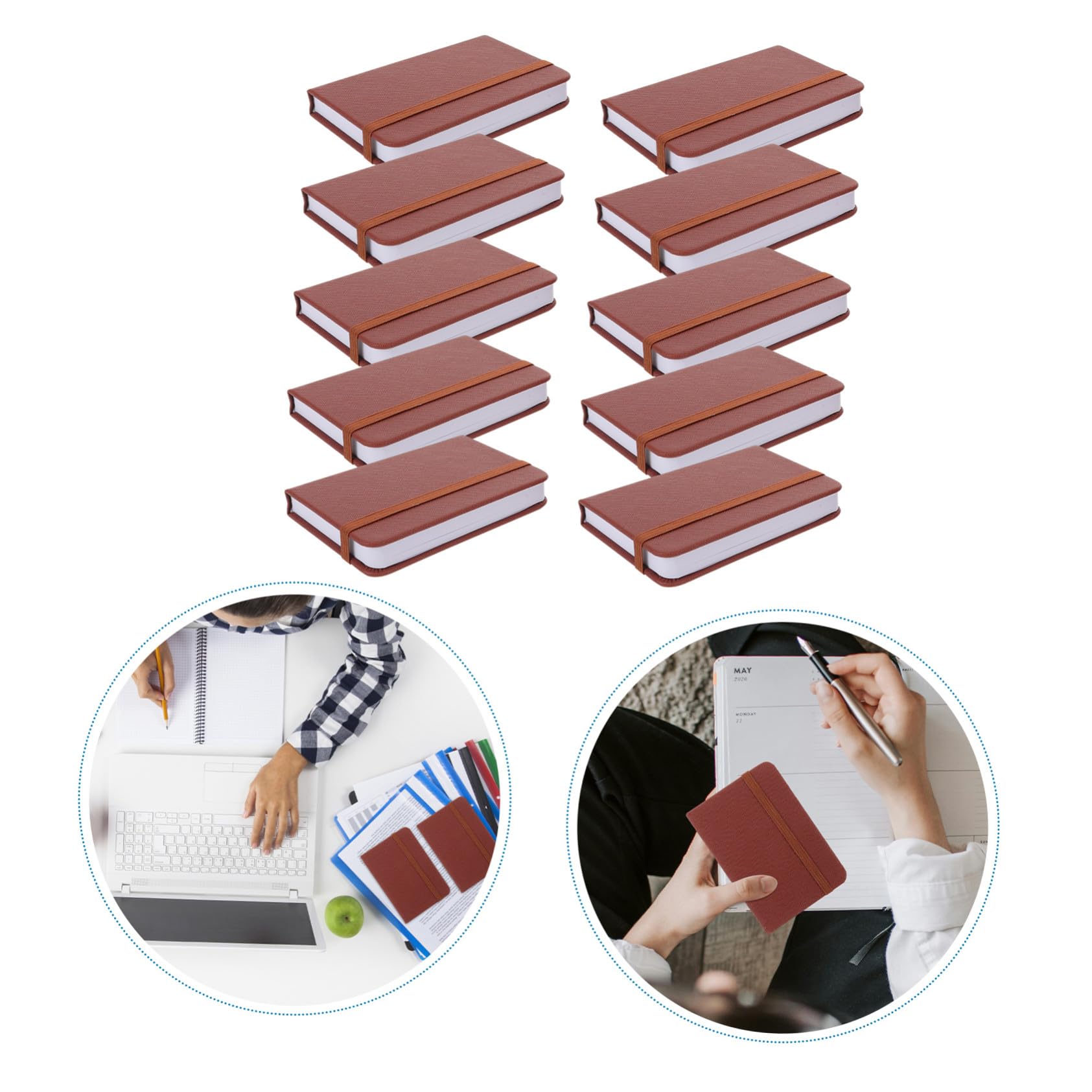 Mikikit 10pezzi Quaderno Tascabile Con Copertina Rigida e Pagine Bianche Mini Blocco Note Per Scrivere Agenda Giornaliera Portatile Piccolo Quaderno Per Borsa
