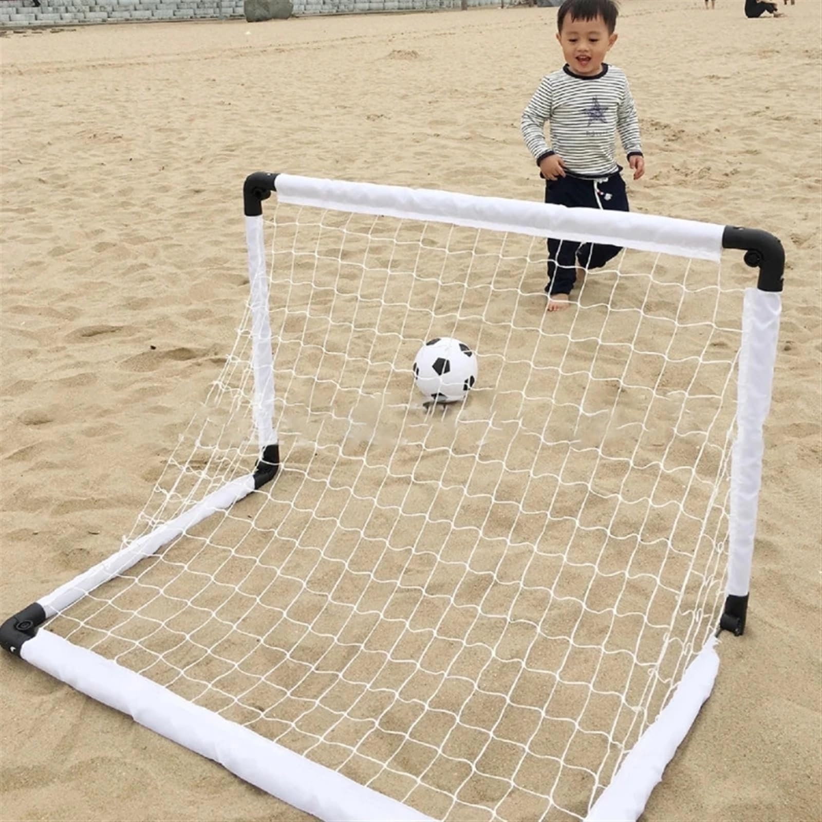 Porta da calcio pieghevole Porte da calcio pieghevoli portatili for bambini Rete leggera for palloni for che si allenano e giocano in famiglia