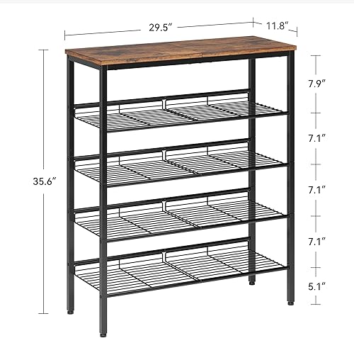 Miniatura 3 de Zapatero para armario, organizador de zapatos de 5 niveles para entrada, estante de zapatos con estantes de almacenamiento y parte superior