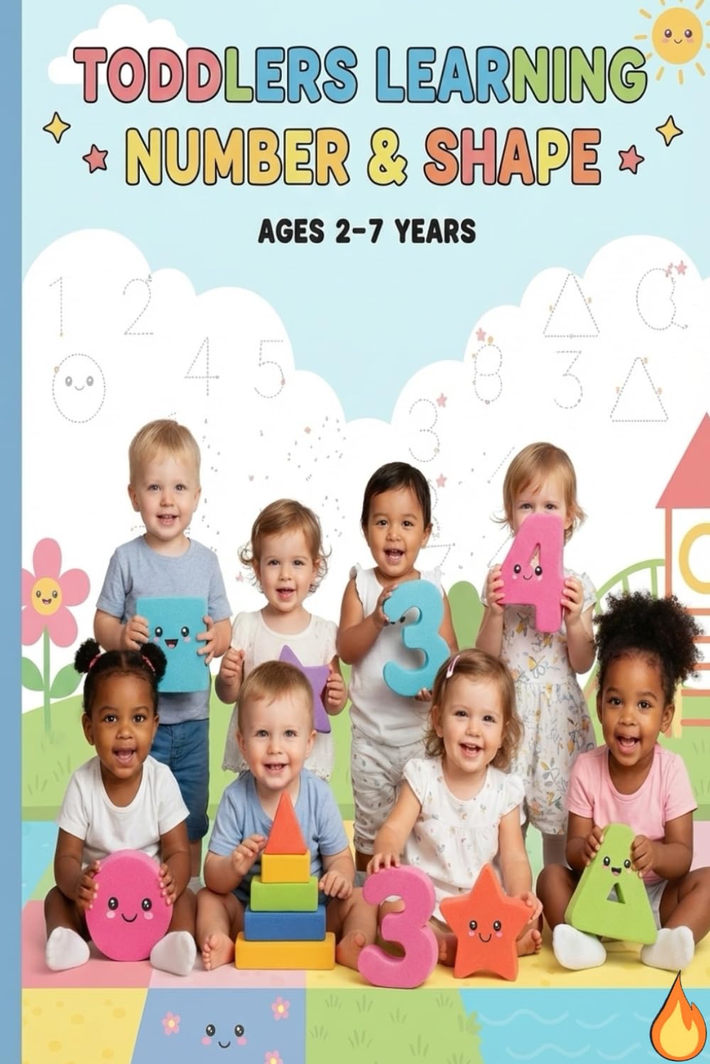 Toddlers Learning Numbers & Shapes Workbook Fun Number Counting, Shape Recognition & Early Math Activities for Kids Ages 2–7 | Preschool & Kindergarten Learning Book