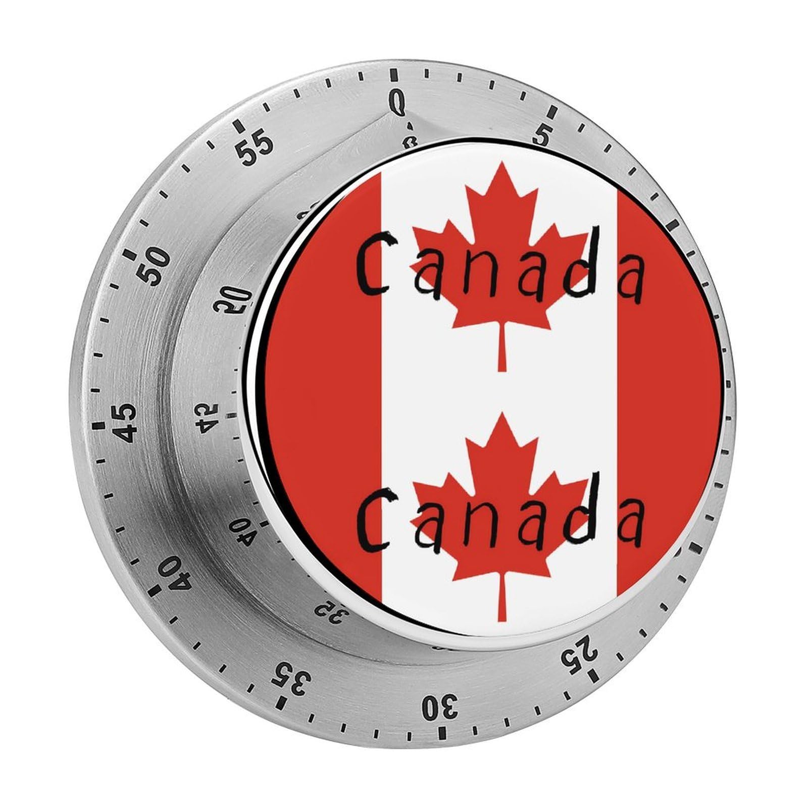 Flag of Canada Funny Timer 60 Minute Countdown Timer Mechanical Time Management Tool for Kitchen Work