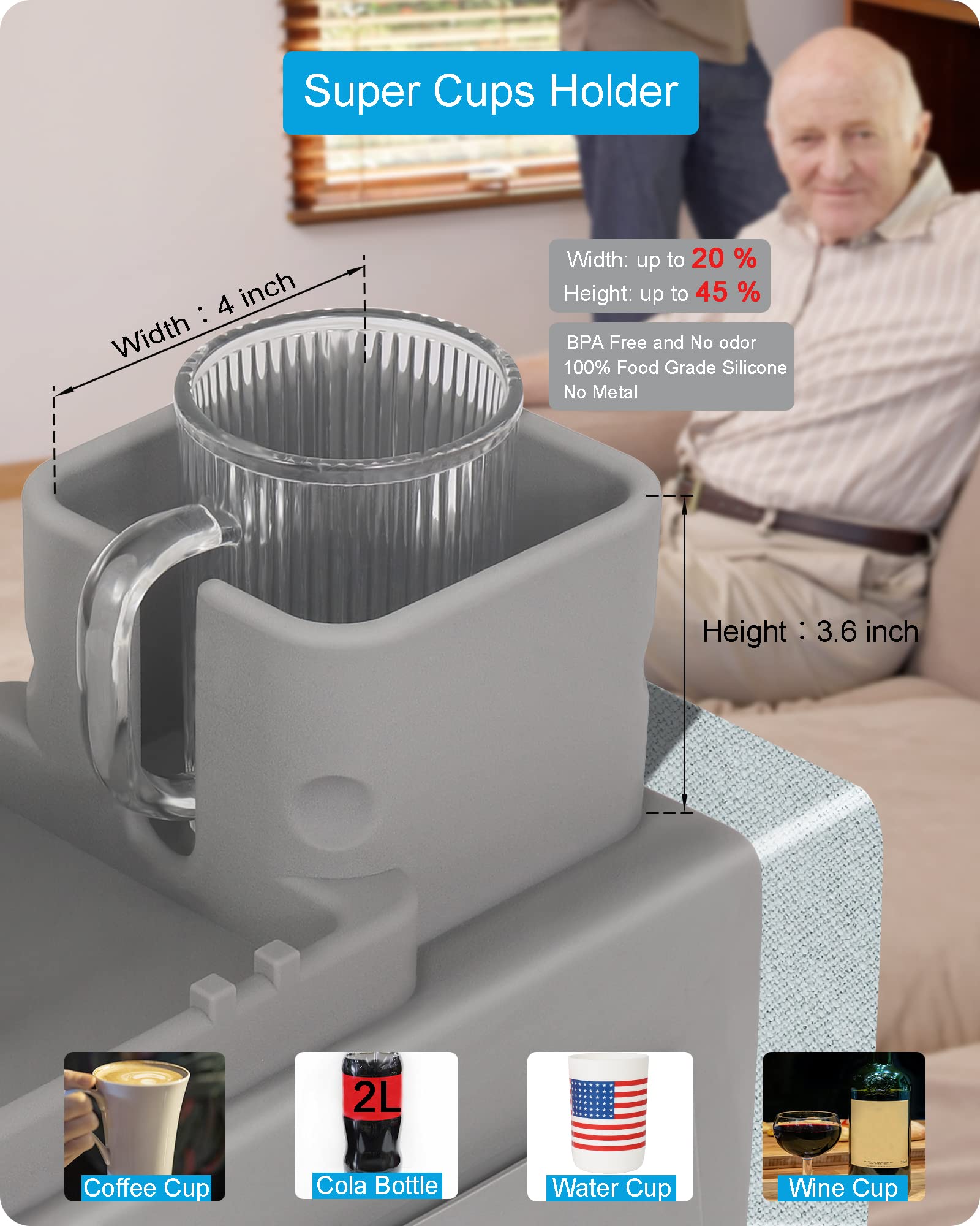 T. H. Marine LCH-1WS Cup Holder, Color Off White