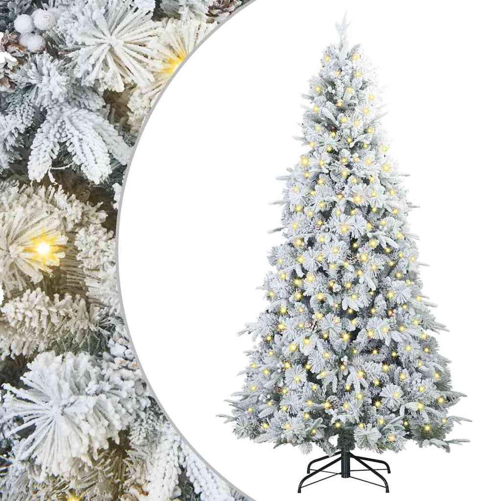 Tidyard Árbol de Navidad Moderno Cono 240cm LED Blanco Cálido USB Interior/Exterior Modelo YFXQY-3397506ES