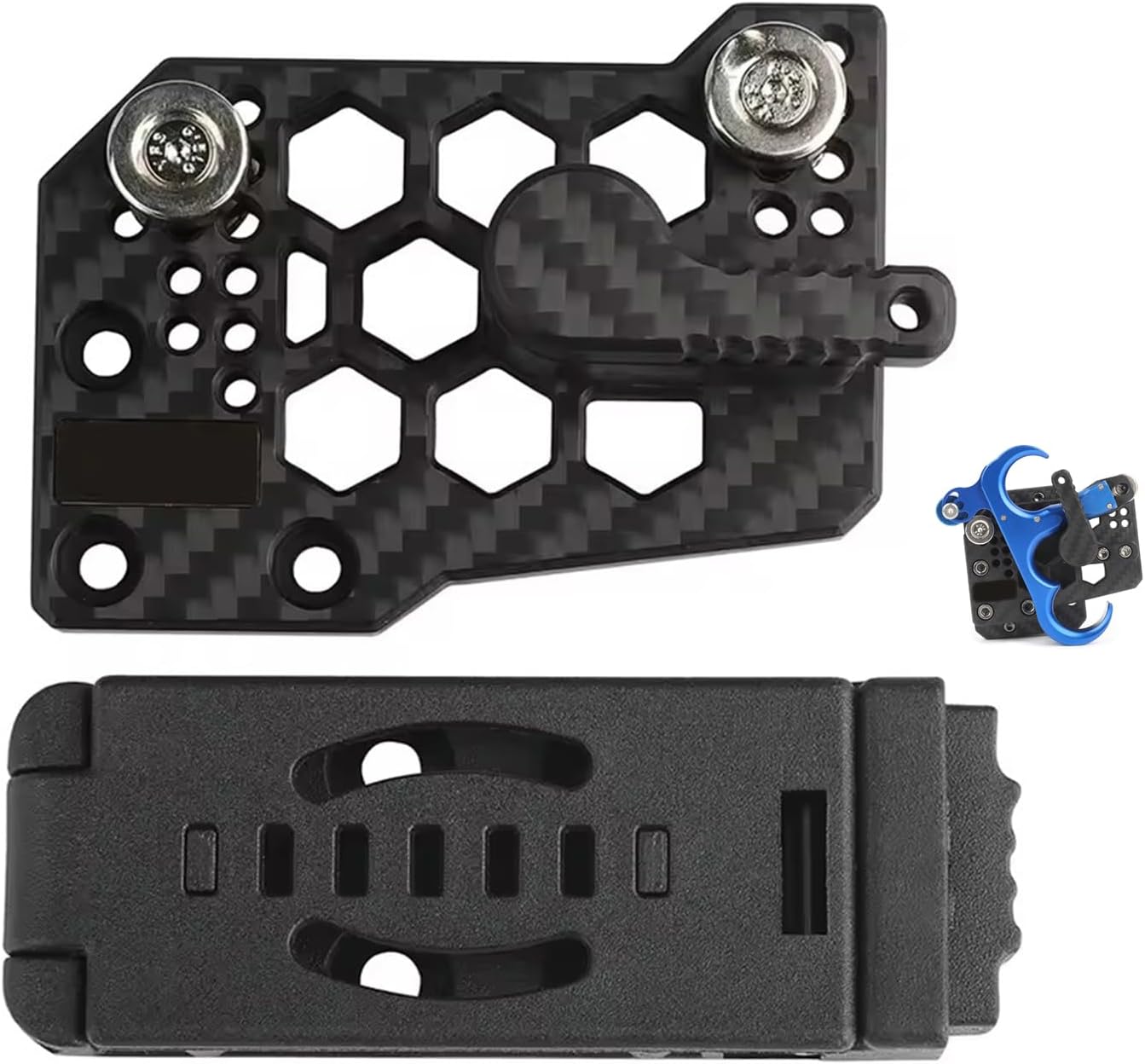 Archery Compound Bow Release Accessory Hang Quickly Magnetic Module for Compound Bow Hunting, Carbon Fibre, Black