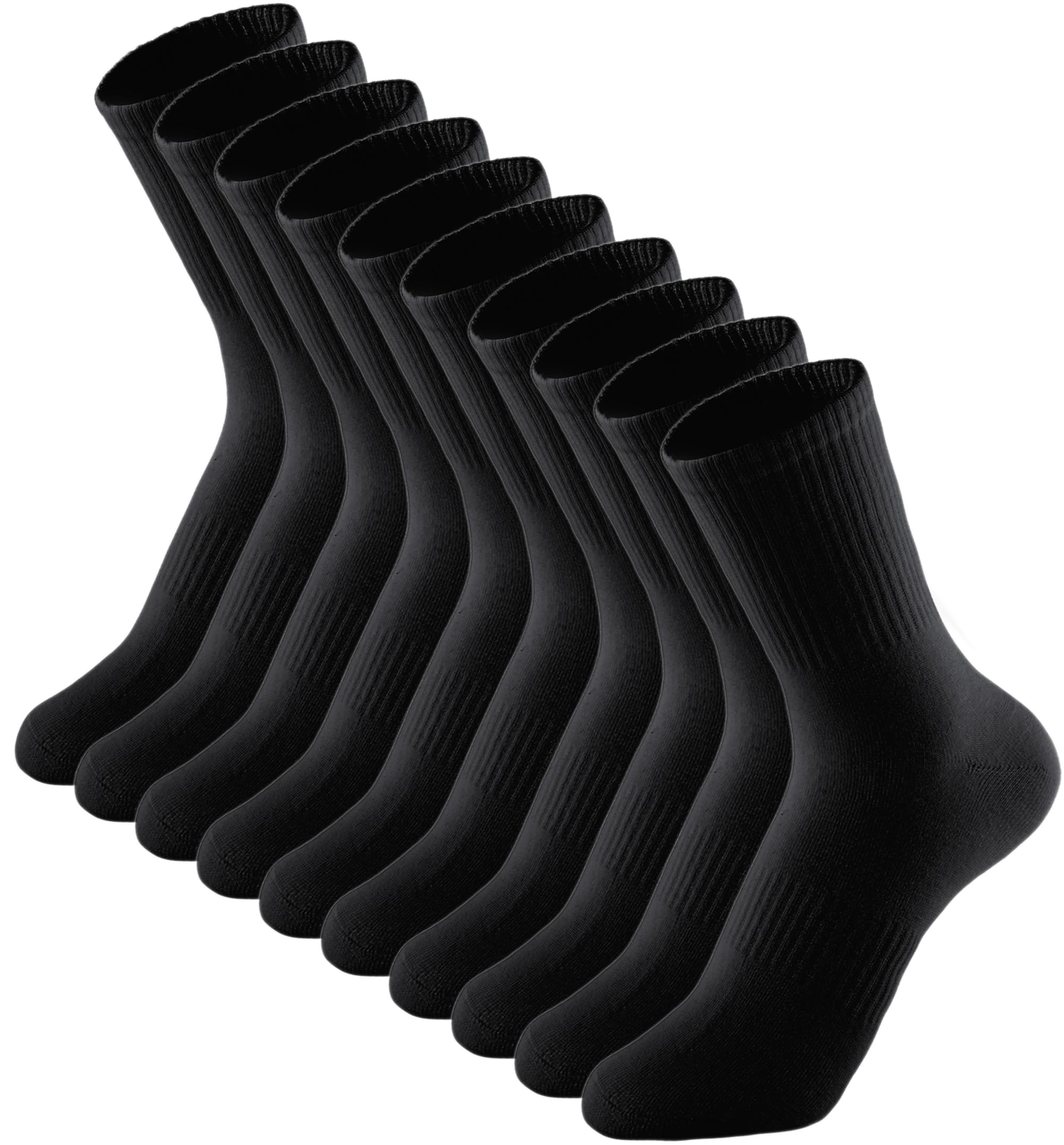 Irisbear Womens Crew Socks Casual Athletic Gym LightWeight Thin Cotton Socks 5 Pairs