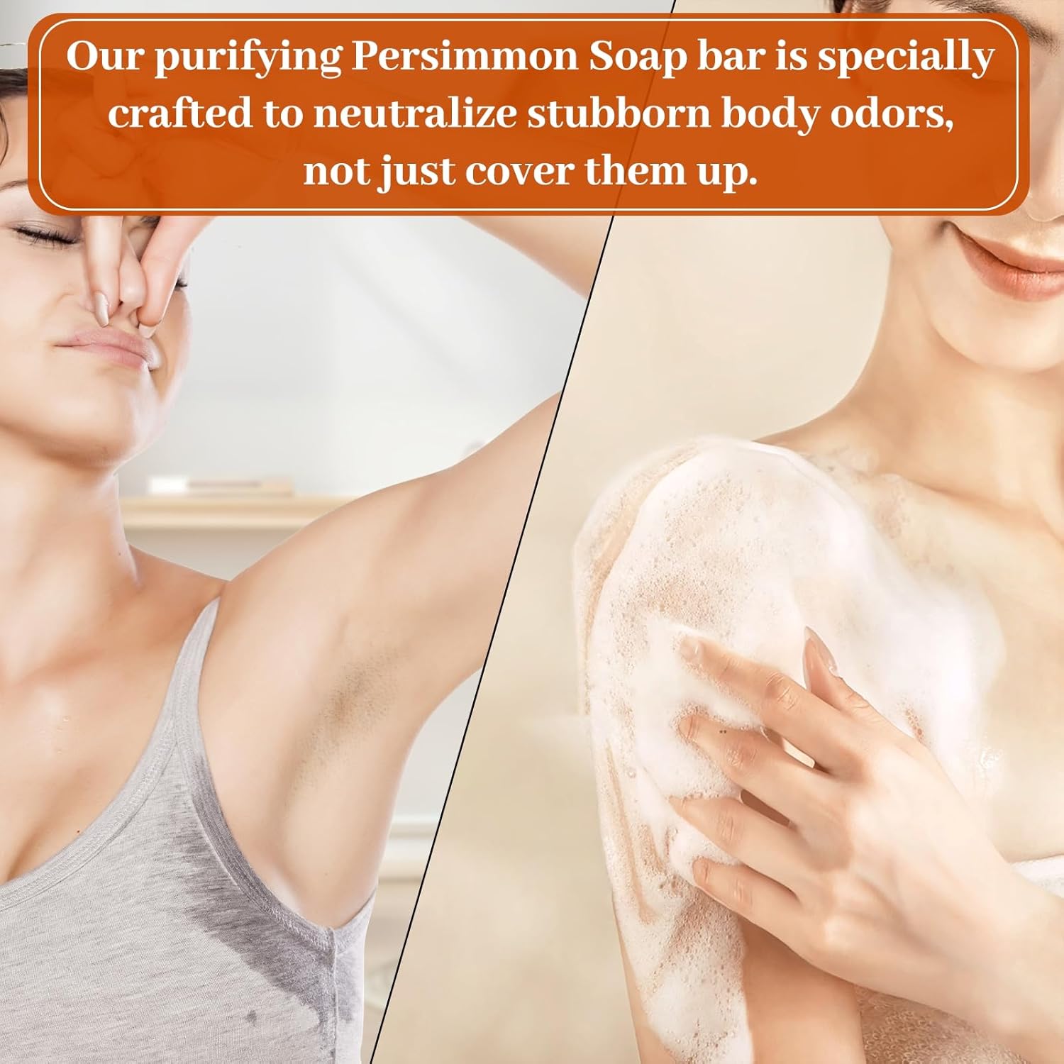 MR.A Persimmon Body Wash for Strong Body Odor, Persimmon Liquid Soap for Old People Smell, Nonenal Eliminator Purifying & Deodorizing Wash 10FL OZ - Image 7