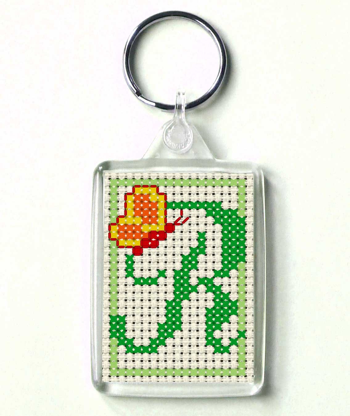 Daisy Hill Designs Alphabet Cross Stitch Key Ring Kit, Letter R