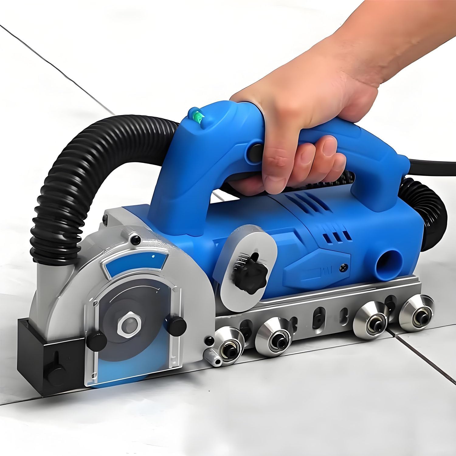 Herramienta eléctrica para Quitar lechada de 1200 W, máquina de Limpieza de Juntas de baldosas con 9000 RPM, con Profundidad Ajustable, para Limpiar lechada Entre baldosas