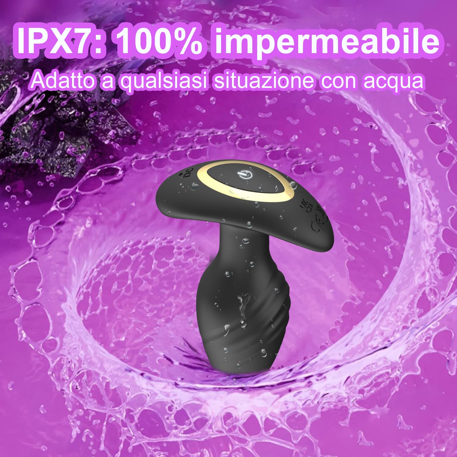 Vibratore Plug Anale Vibratoreper Donna Professionale con Telecomando APP Plug Anale-Dilatatore Donna (preto)