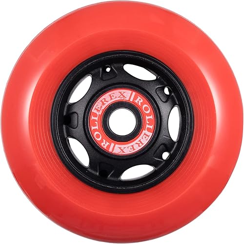 Miniatura 5 de Rollerex VXT500 - Ruedas para patines en línea, paquete de 4 (rodamientos, espaciadores y arandelas opcionales), ruedas de repuesto duraderas para