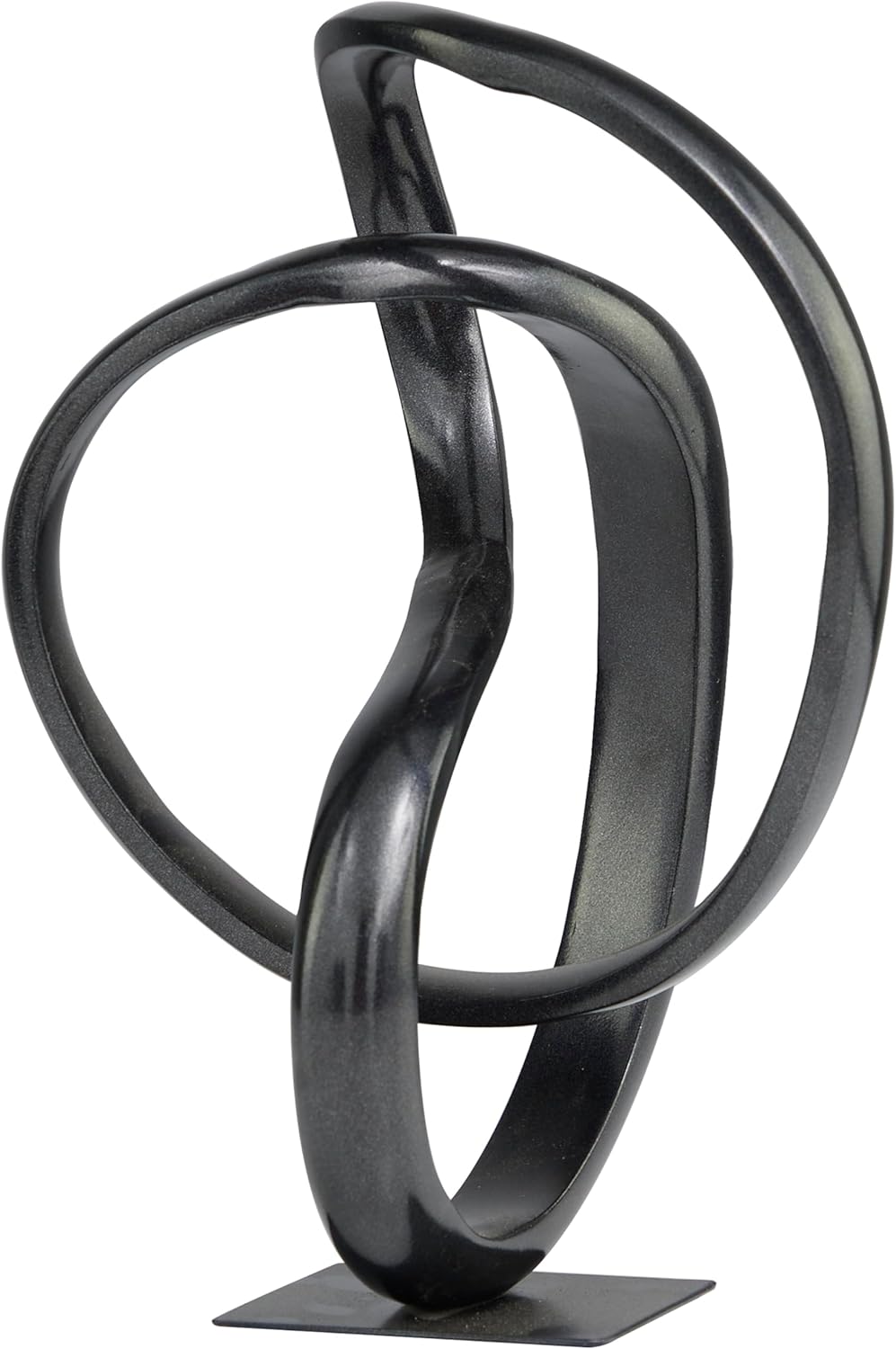 Deco 79 Aluminum Metal Abstract Decorative Sculpture Home Decor Statue, Accent Figurine 8" x 7" x 11", Dark Gray
