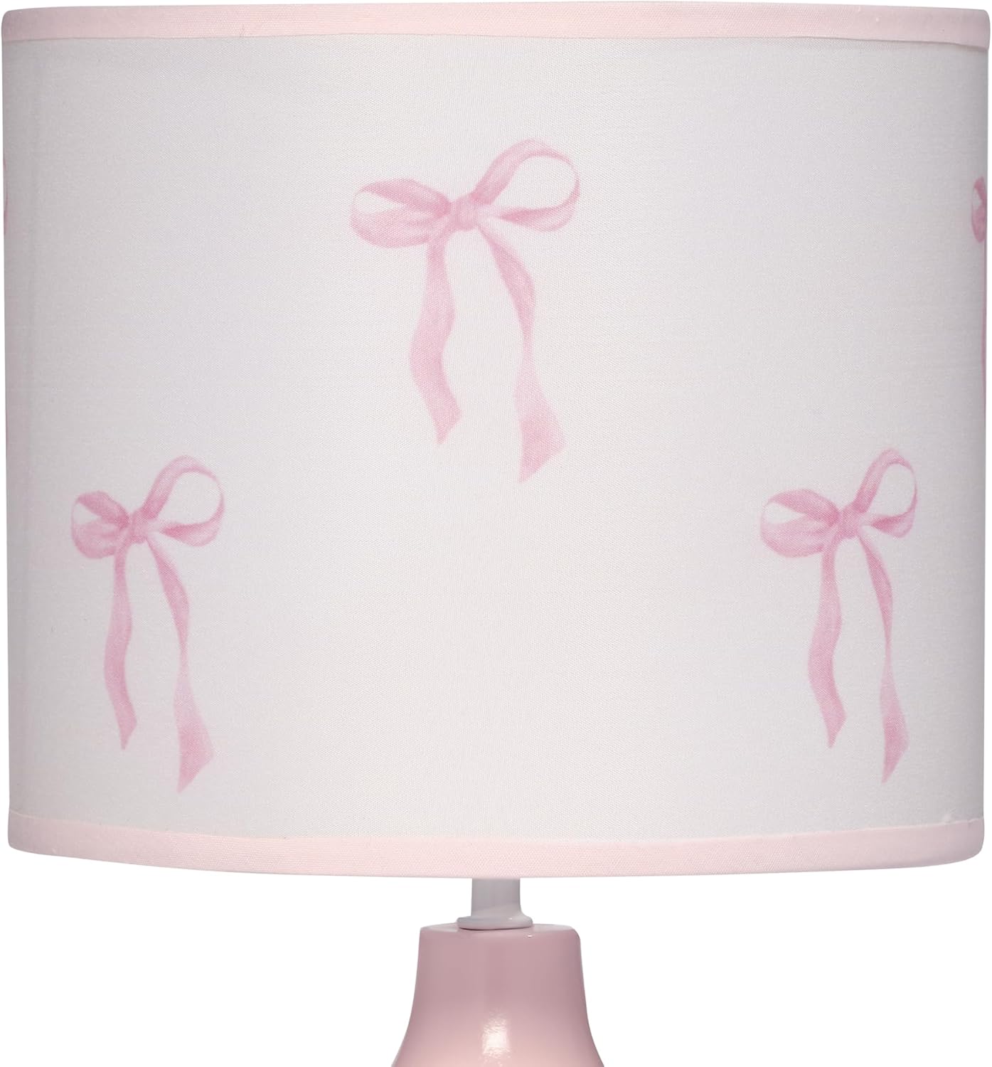 Lambs & Ivy Coquette Floral Aesthetic Pink Bows Lamp with Shade