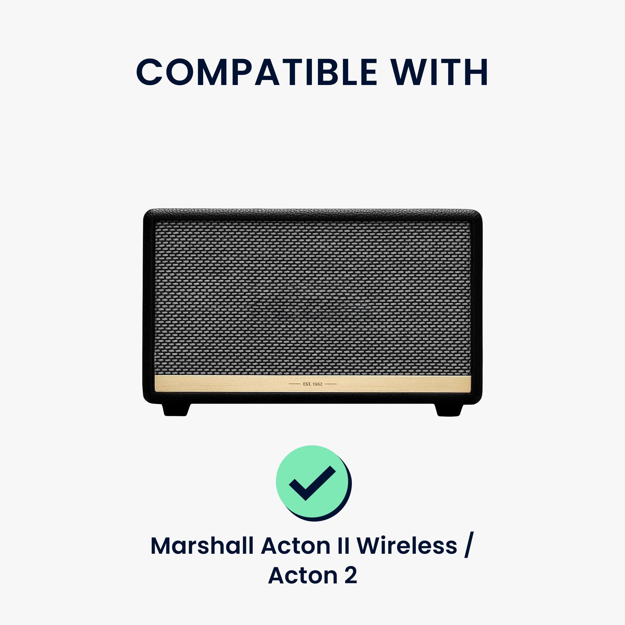 kwmobile Speaker Dust Cover Compatible with Marshall Acton II Wireless/Acton 2 Case - Tearproof Protective Fabric - Black - Image 2