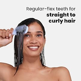 Tangle Teezer Ultimate Detangler Hairbrush, Eliminates Knots & Reduces Breakage, Mini Hair Brush for Travel, Small Hands & All Hair Types, Digital Lavender