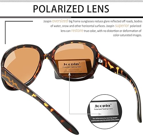 Miniatura 3 de Joopin Anteojos de sol polarizados con arco grande estilo mariposa para mujer