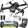 Dron con Cámara Oddire - Dron para Adultos, con 2 Baterías, Estuche de Transporte, Hélices, 1080P HD Plegable con Vuelo Estacionario, Vuelo Trayectoria, Control por Gravedad, Despegue/Aterrizaje con un Solo Botón, Giro 3D 1