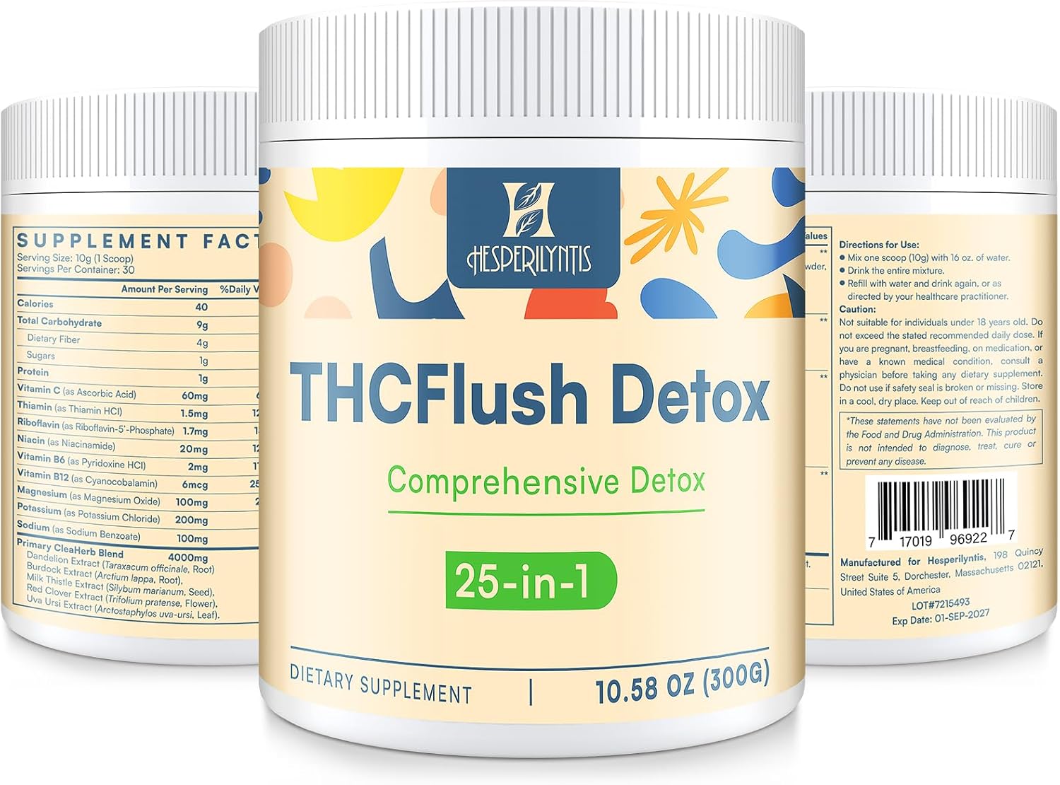 Detox Powder Supplement for Men & Women, Natural Herbal Formula for Liver, Kidney & Digestion, Unflavored, 30 Servings