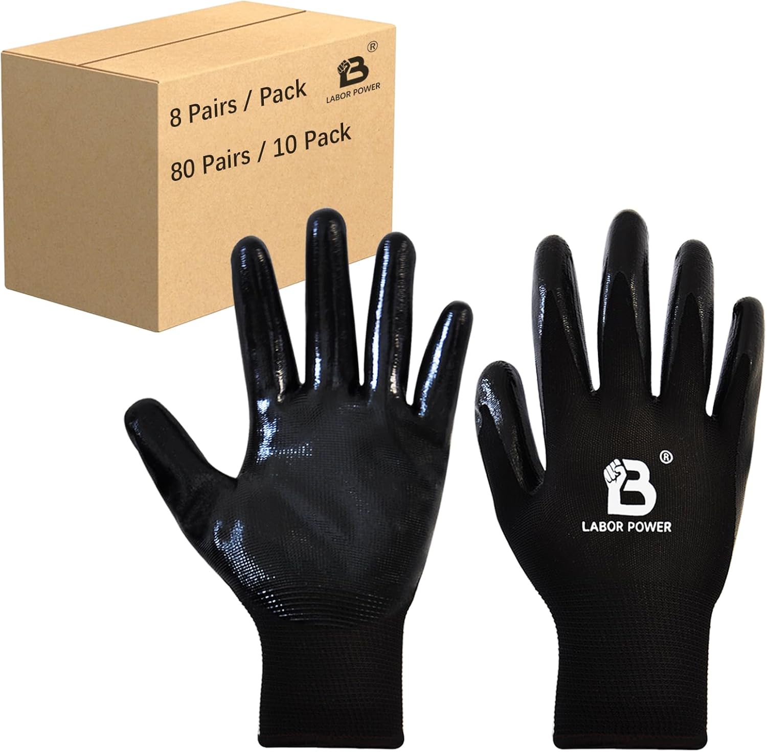 Safety Work Gloves PU Coated, Seamless Knit Polyester Gloves with Coated Smooth Grip for Men and Women