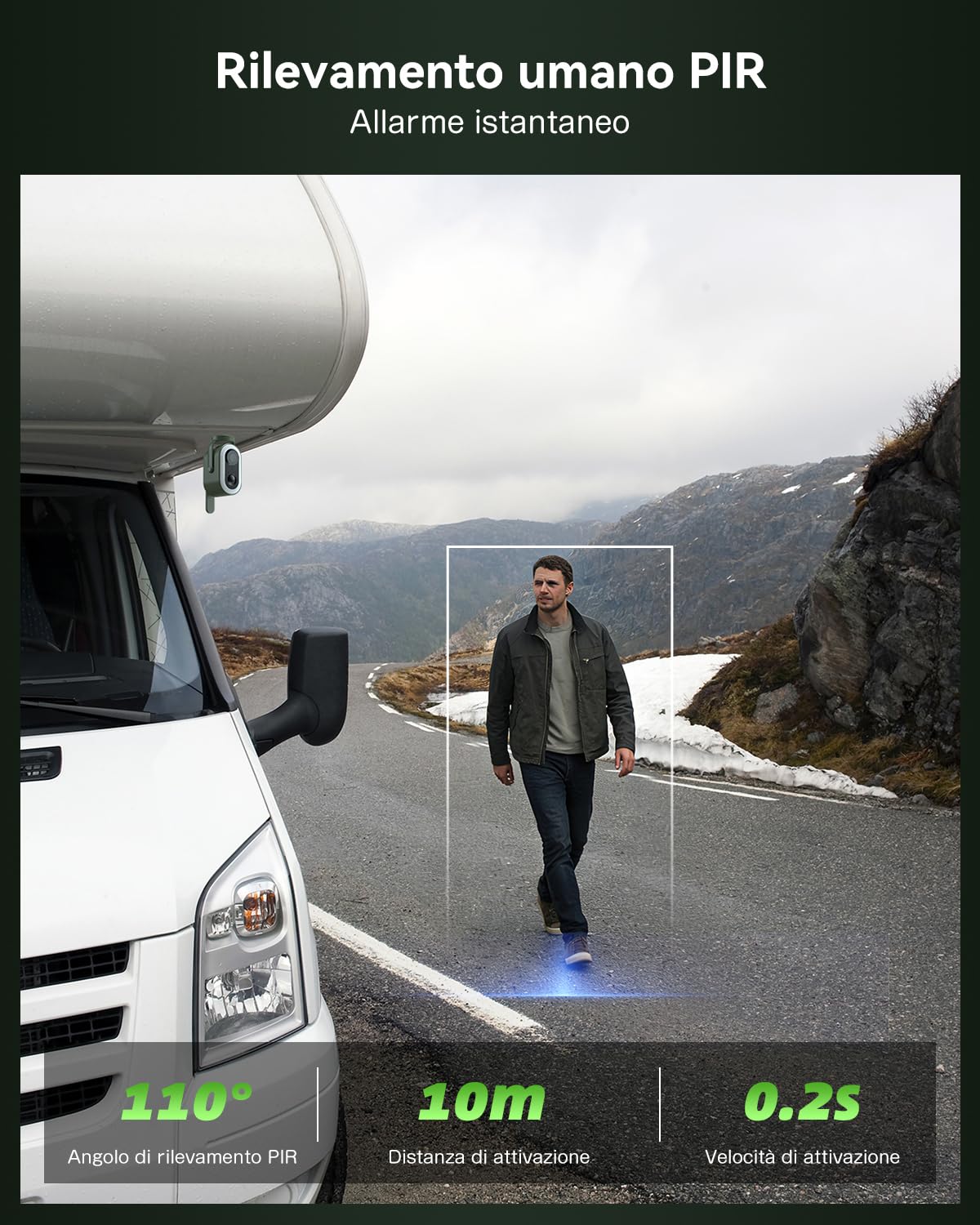 Xega 4G LTE Telecamera Magnetica con SIM scheda 2K HD Telecamera di Sicurezza Senza WiFi Portatile per Esterni 6000 mAh Batteria Rilevamento Umano PIR per Camper/Campeggio/Viaggi/Picnic IP65